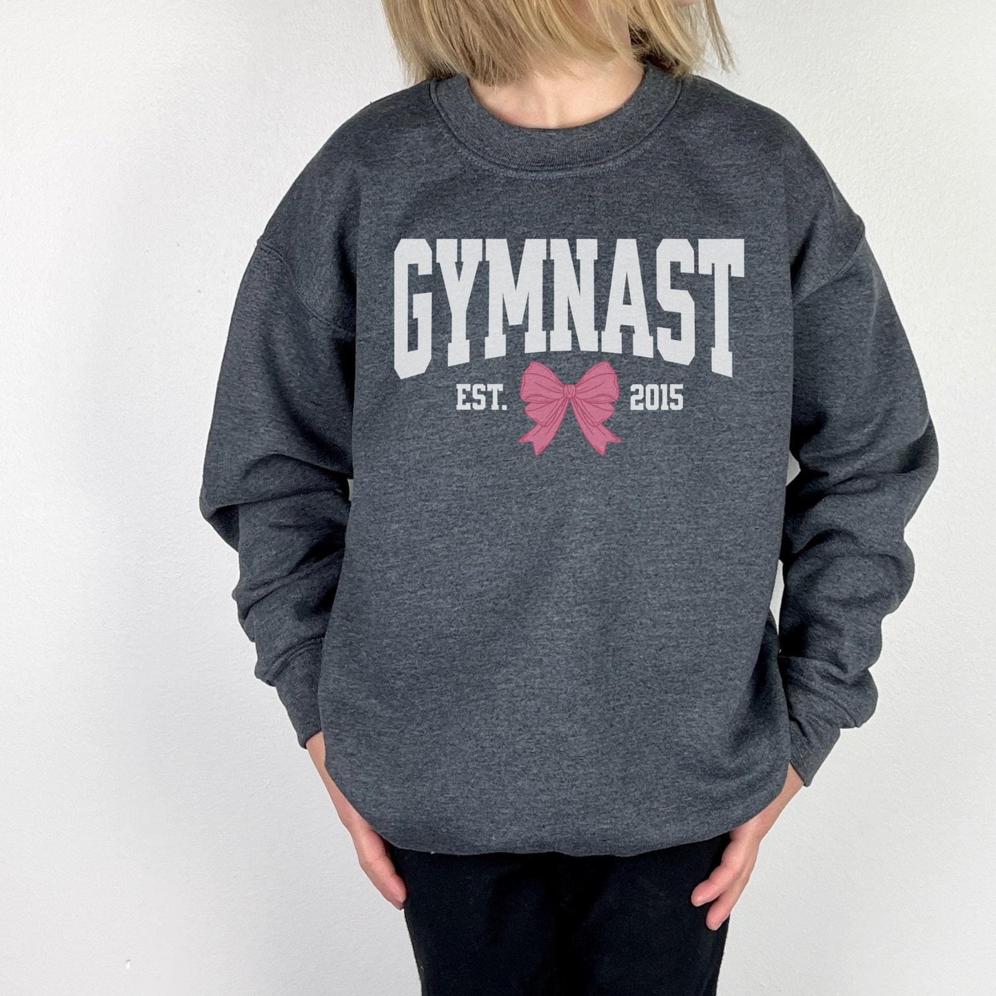 Custom Coquette Bow Gymnastics Sweatshirt