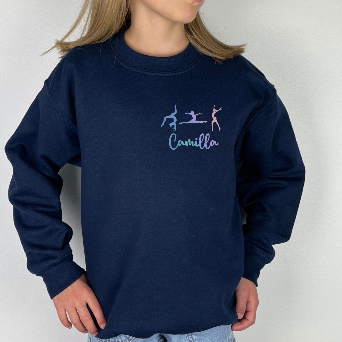 Personalized Name Just a Girl Who Loves Gymnastics Sweatshirt