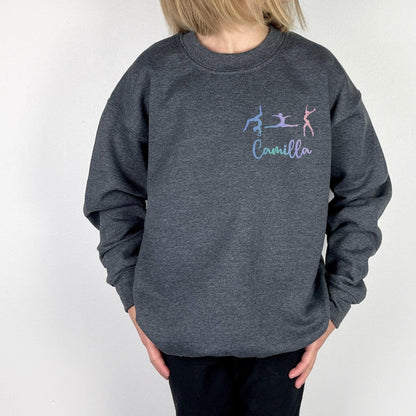 Personalized Name Just a Girl Who Loves Gymnastics Sweatshirt