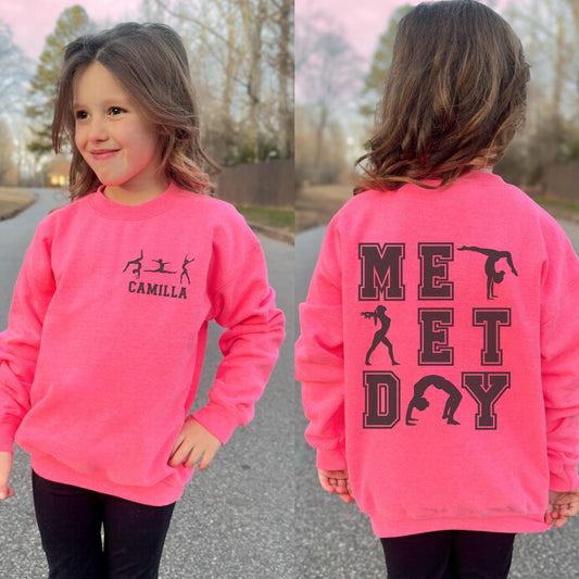 Personalized Name Gymnastics Meet Day Sweatshirt