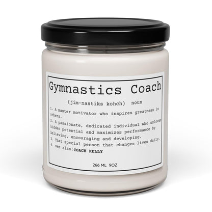 Personalized Gymnastics Coach Candle