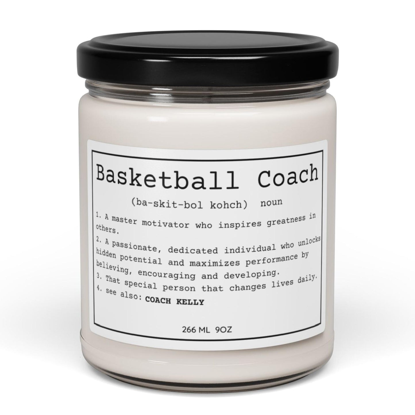 Personalized Basketball Coach Candle