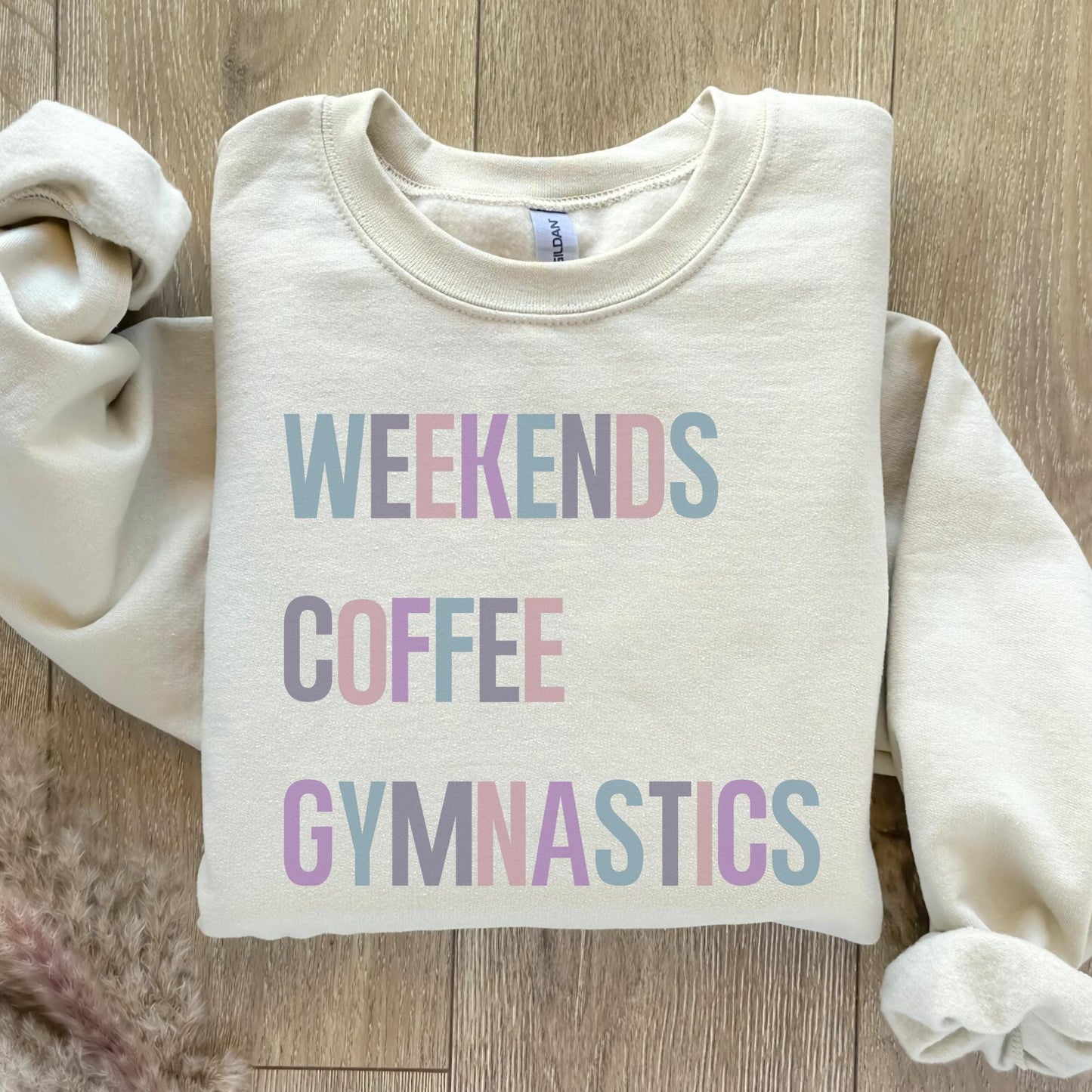 Weekends Coffee Gymnastics Sweatshirt