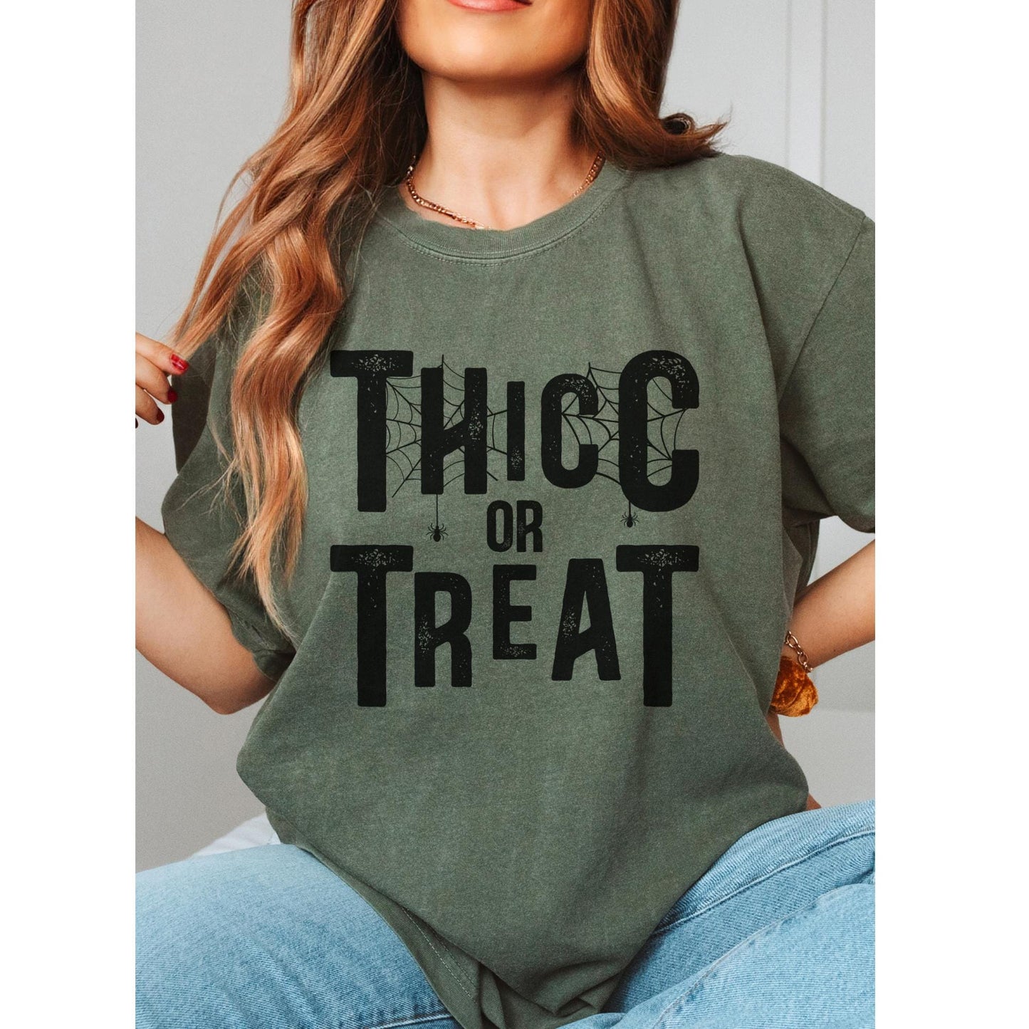 Halloween Workout Shirt Thicc or Treat