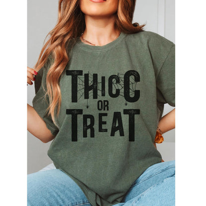 Halloween Workout Shirt Thicc or Treat