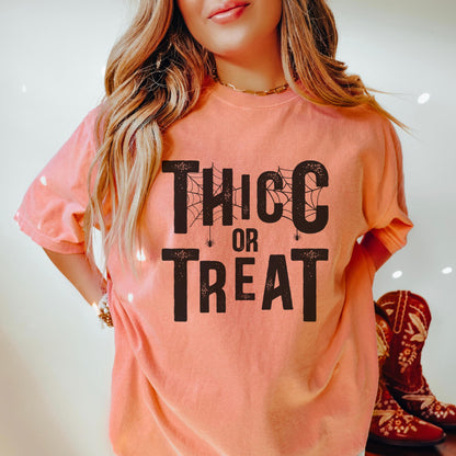 Halloween Workout Shirt Thicc or Treat