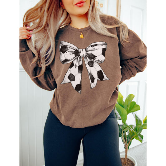 Soccer Bow Sweatshirt