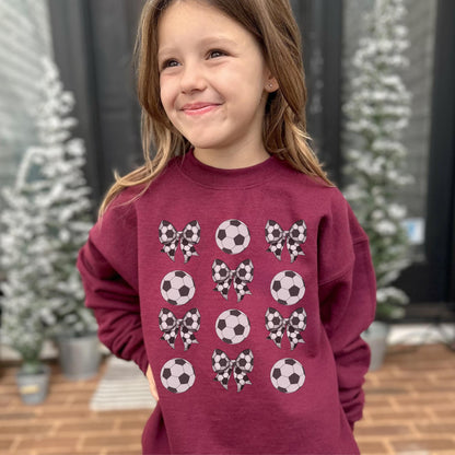 Soccer Bow Sweatshirt