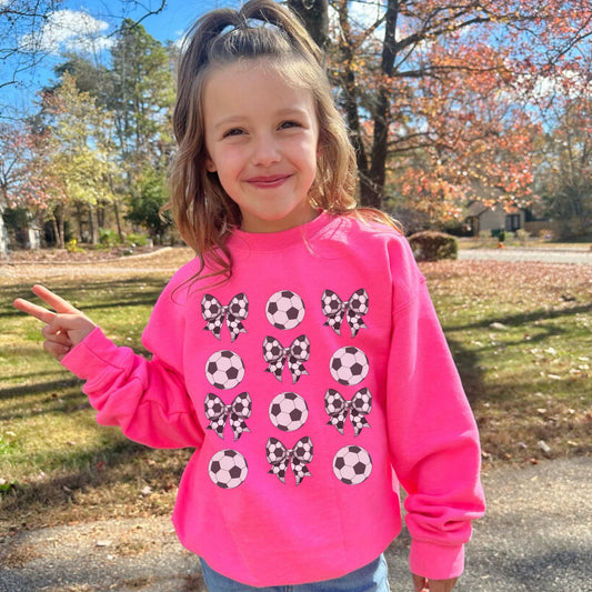 Soccer Bow Sweatshirt