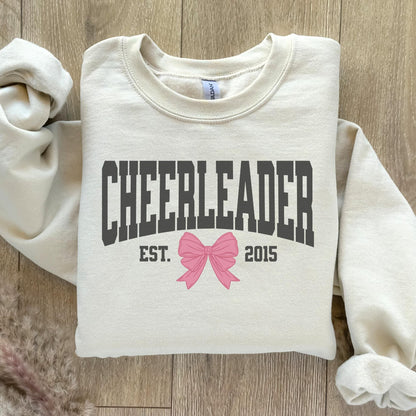 Custom Coquette Bow Cheerleader Sweatshirt