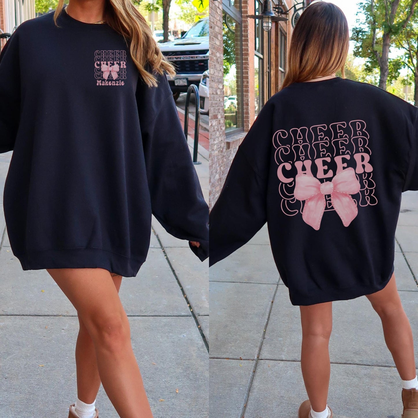 Personalized Cheer Bow Sweatshirt