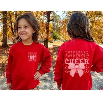 Personalized Cheer Bow Sweatshirt