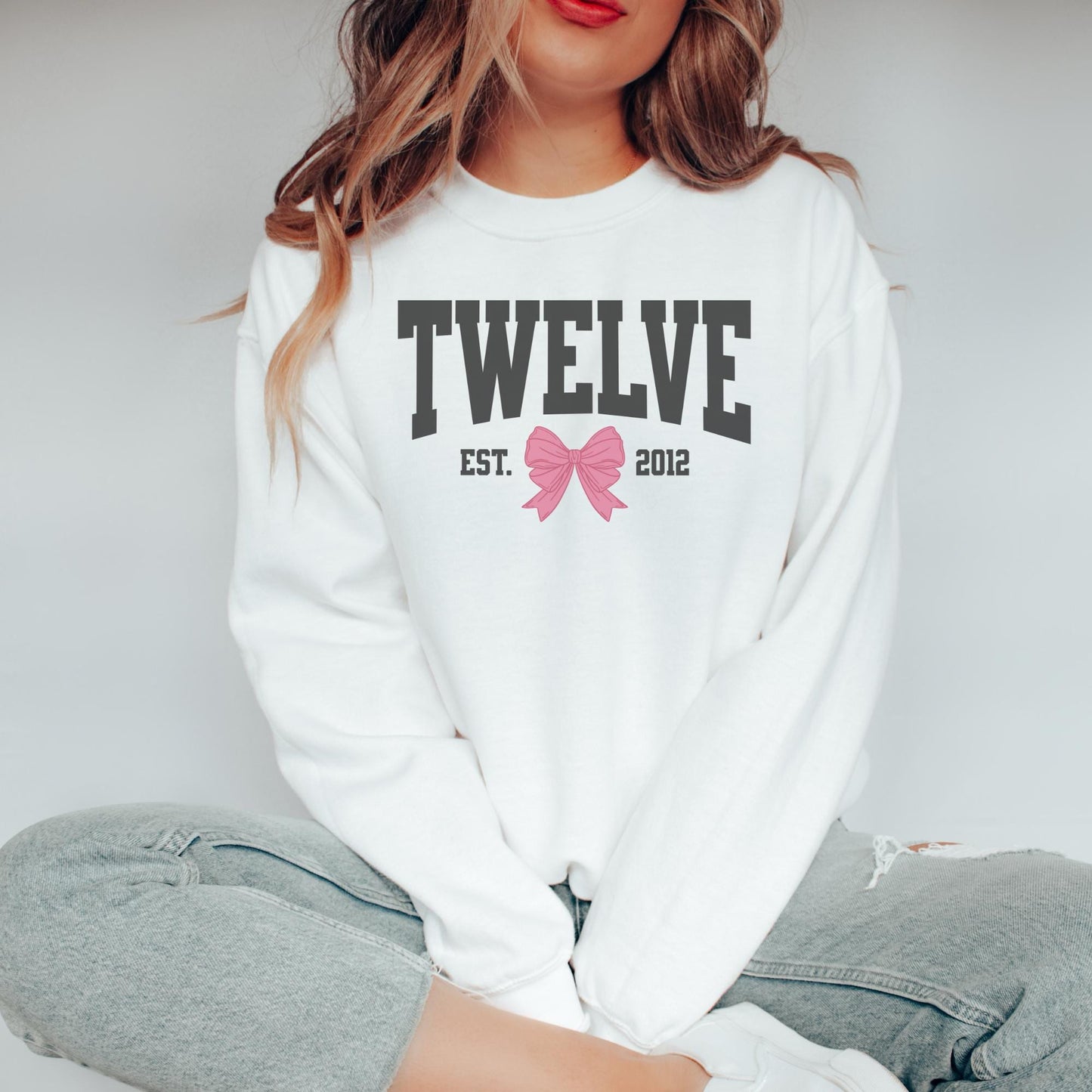 Coquette Bow Twelfth Birthday Sweatshirt