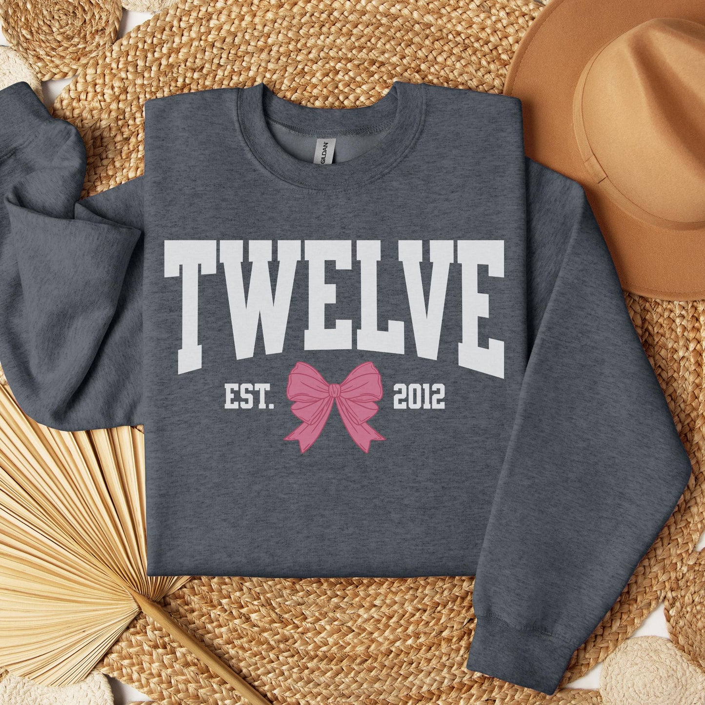 Coquette Bow Twelfth Birthday Sweatshirt