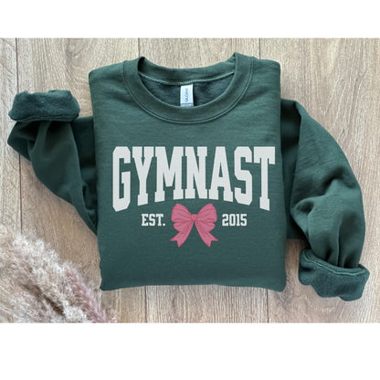 Custom Coquette Bow Gymnastics Sweatshirt