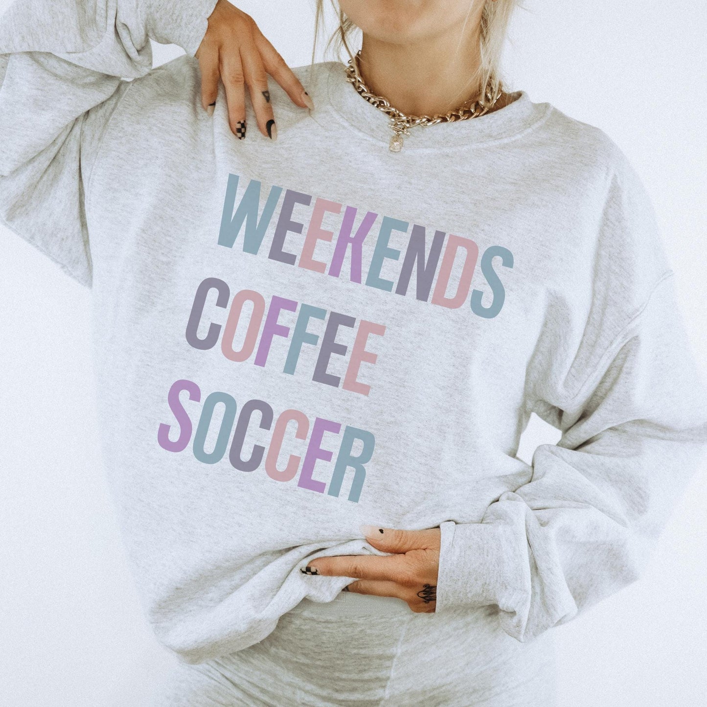 Weekends Coffee Soccer Sweatshirt