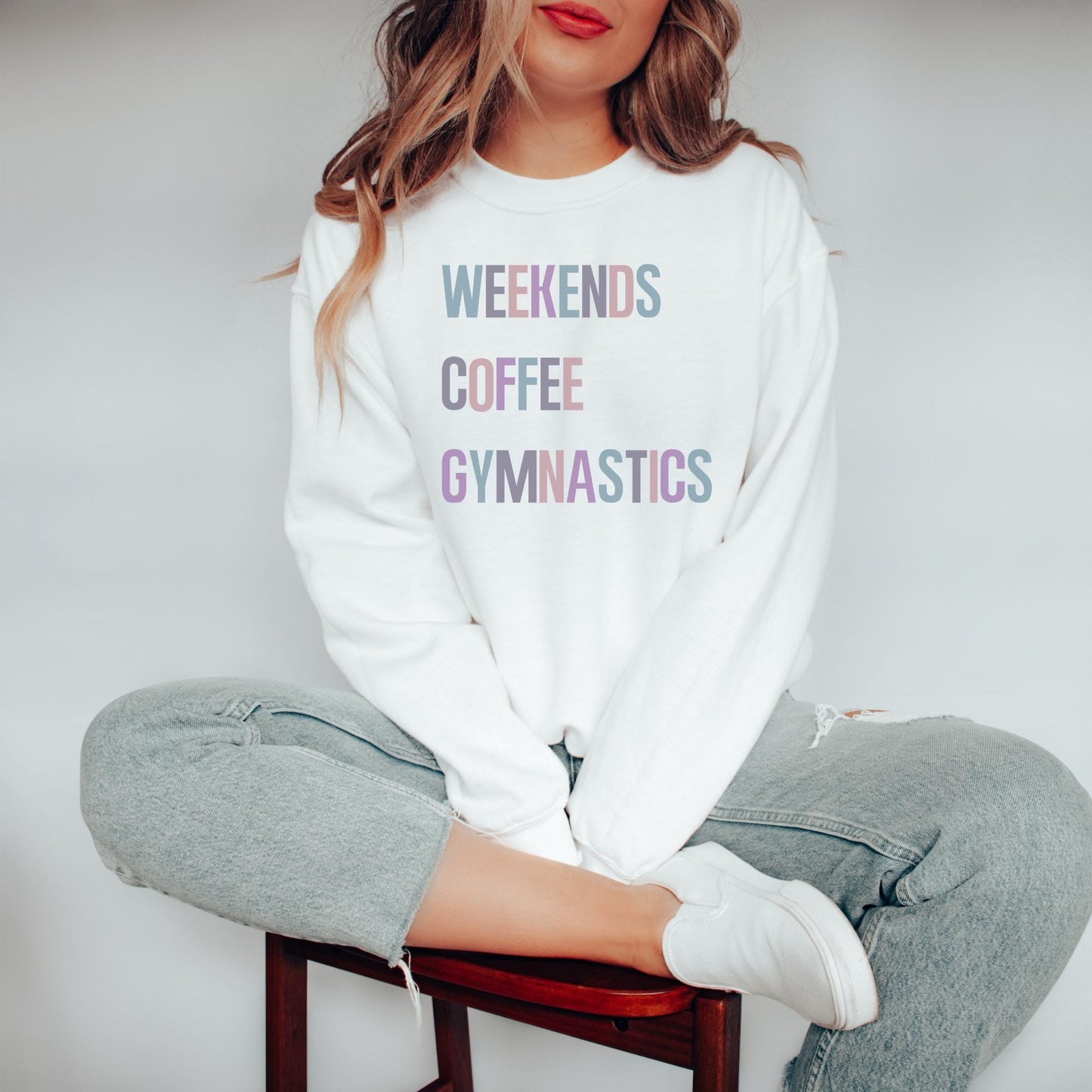 Weekends Coffee Gymnastics Sweatshirt