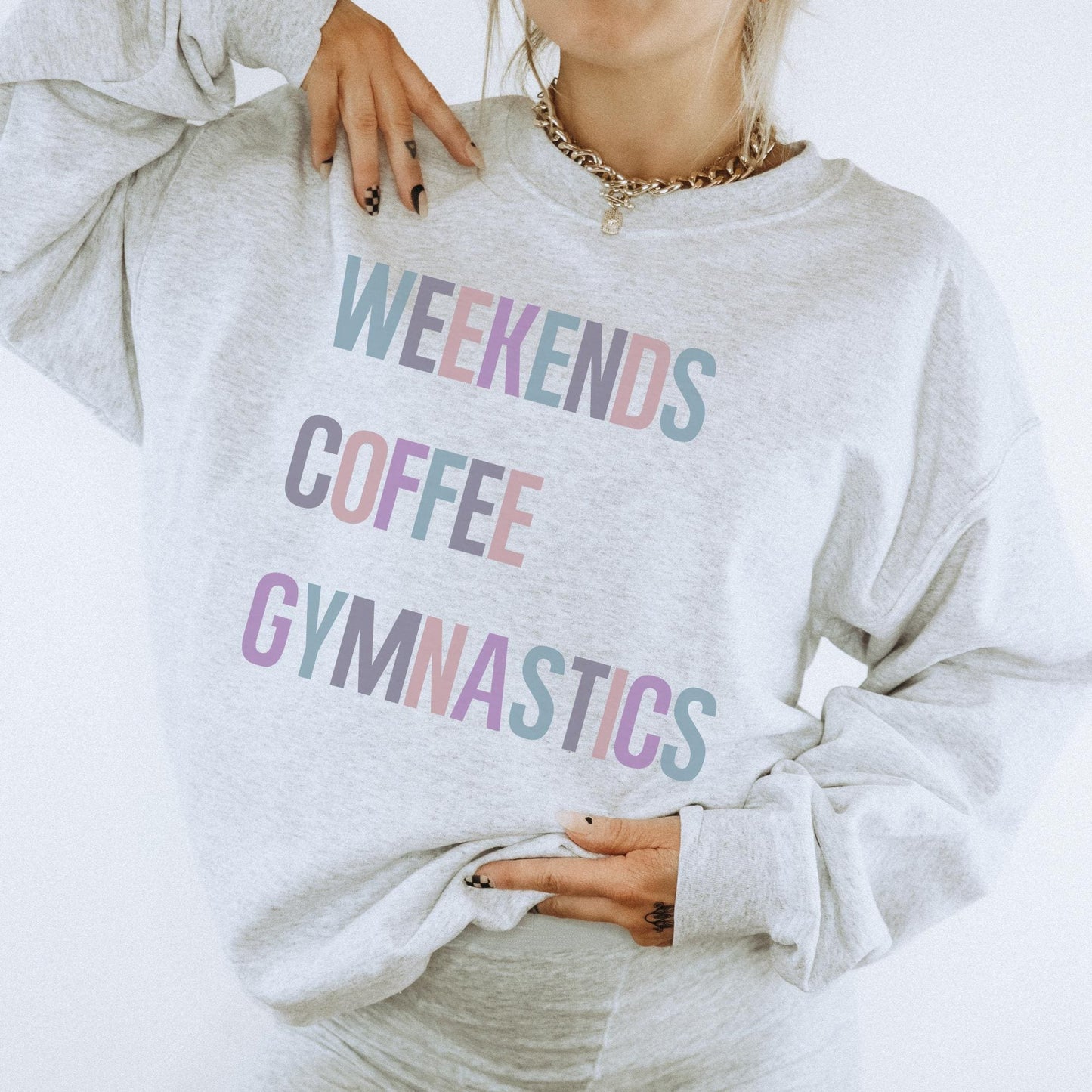 Weekends Coffee Gymnastics Sweatshirt