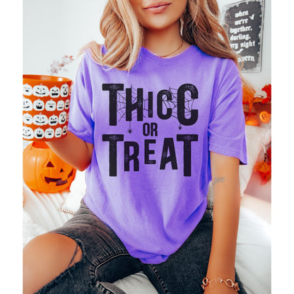 Halloween Workout Shirt Thicc or Treat