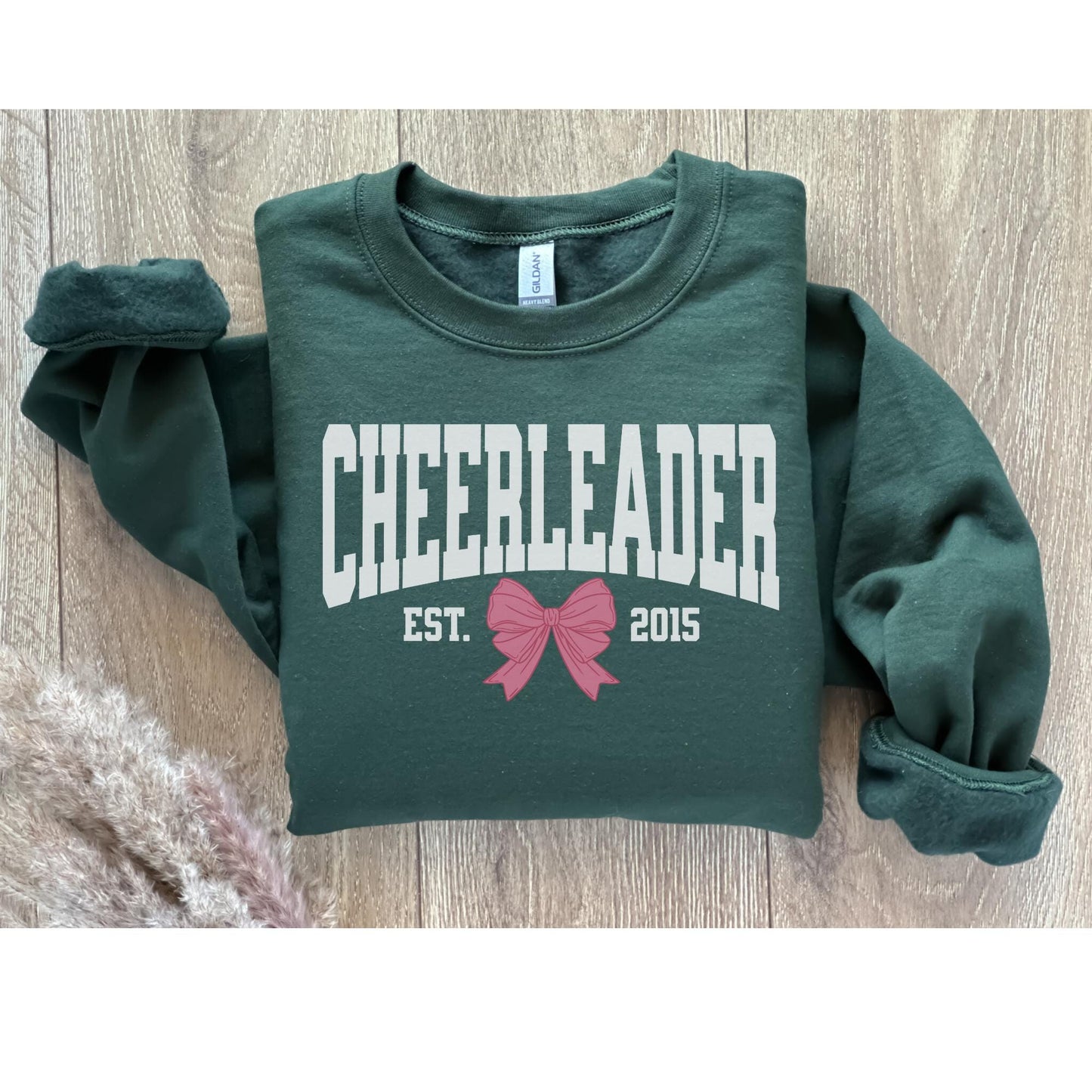 Custom Coquette Bow Cheerleader Sweatshirt