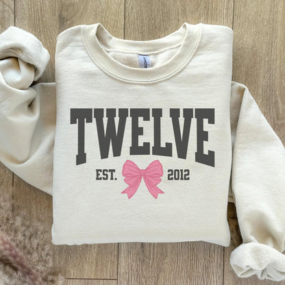 Coquette Bow Twelfth Birthday Sweatshirt