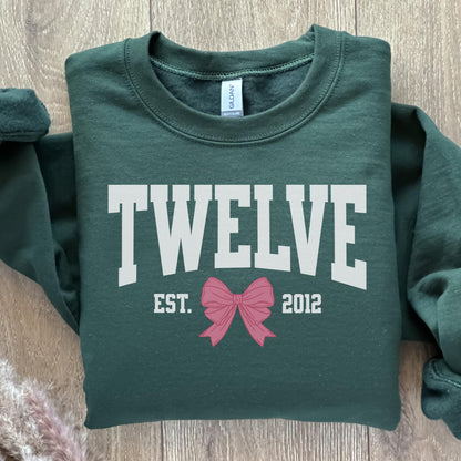 Coquette Bow Twelfth Birthday Sweatshirt