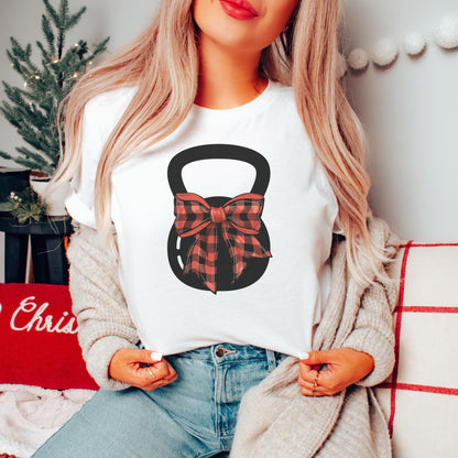 Christmas Coquette Bow Workout Top