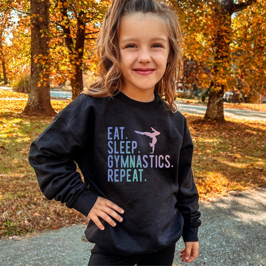 Eat Sleep Gymnastics Repeat Sweatshirt