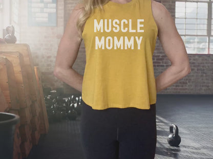 Muscle Mommy Crop Tank Top