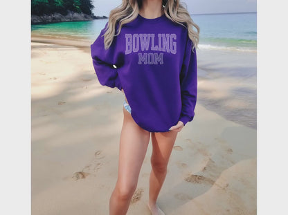 Bowling Mom Sweatshirt with Custom Sleeve Design