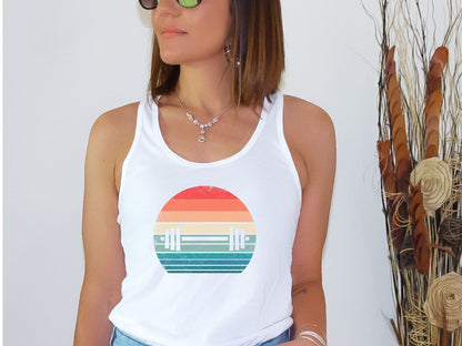 Barbell Sunset Workout Tank