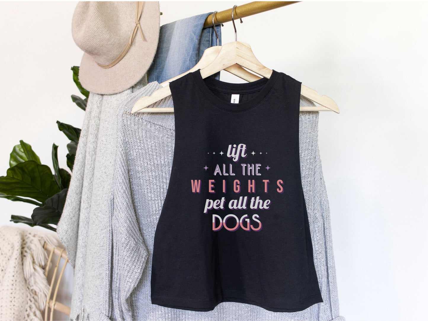 Lift all the Weights, Pet all the Dogs  Fitness Tank Top