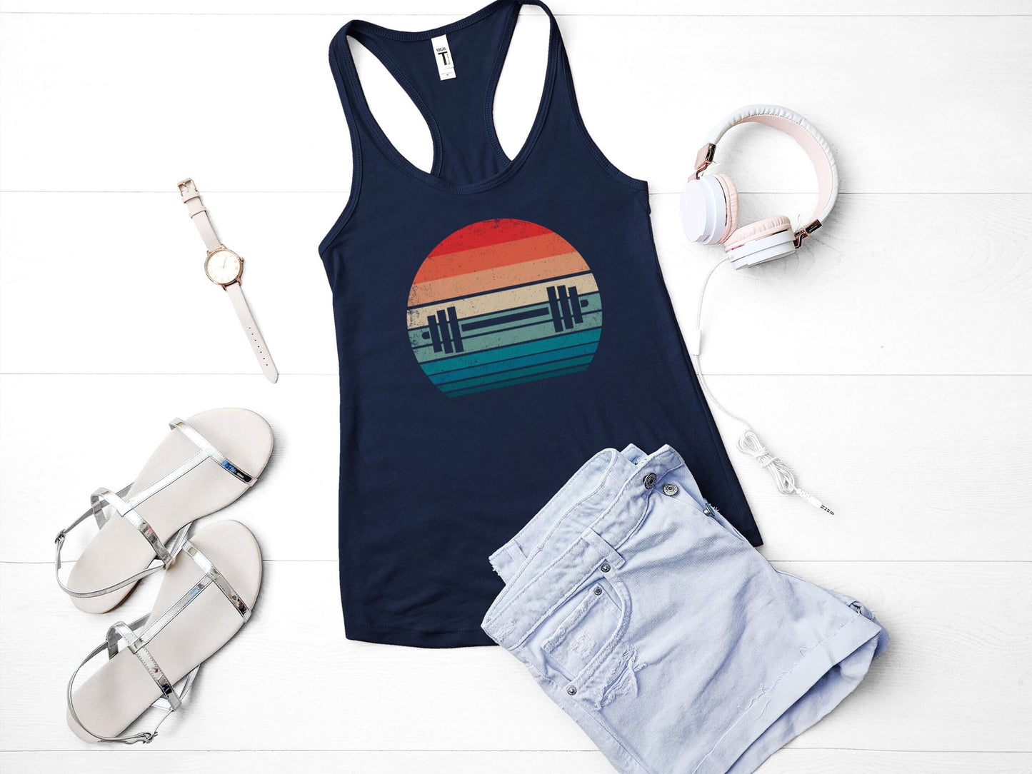 Barbell Sunset Workout Tank