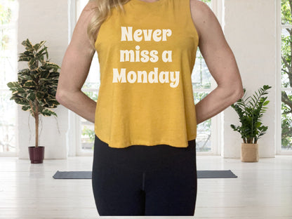 Never Miss a Monday Crop Tank Top