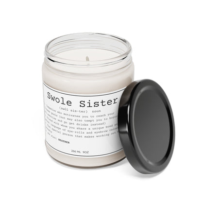 Personalized Swole Sister Candle