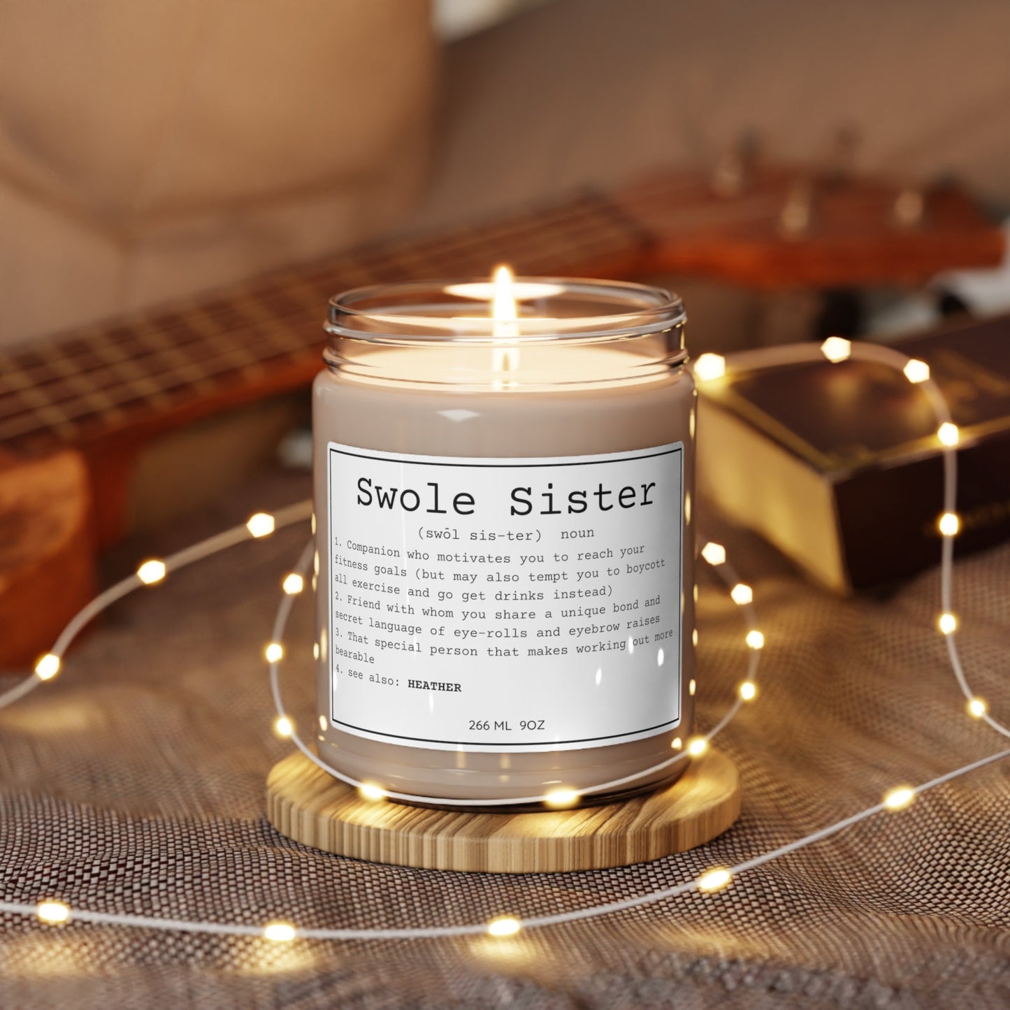 Personalized Swole Sister Candle