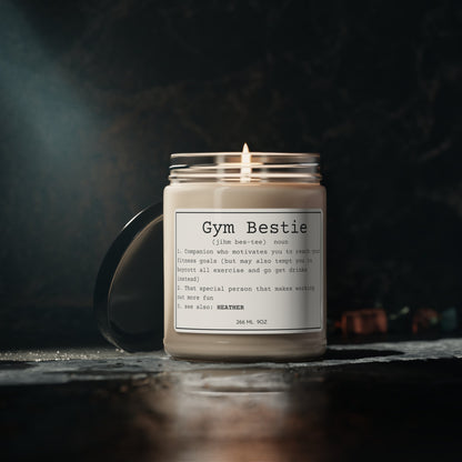 Personalized Gym Bestie Candle