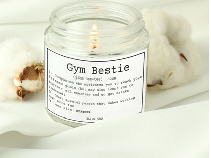 Personalized Gym Bestie Candle