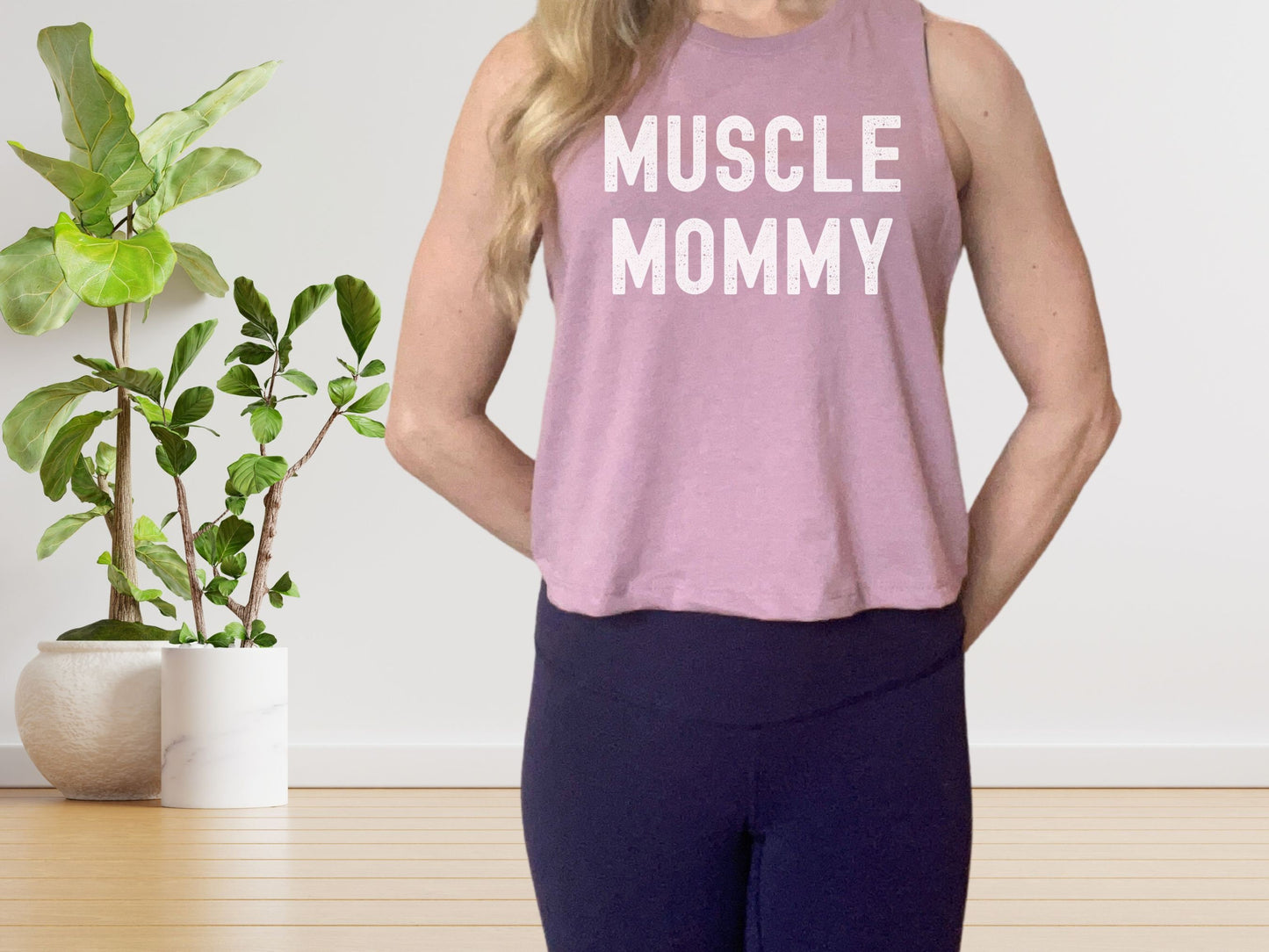 Muscle Mommy Crop Tank Top