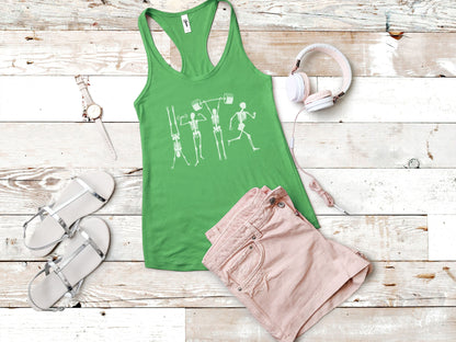 Skeletons Working Out Gym Tank Top