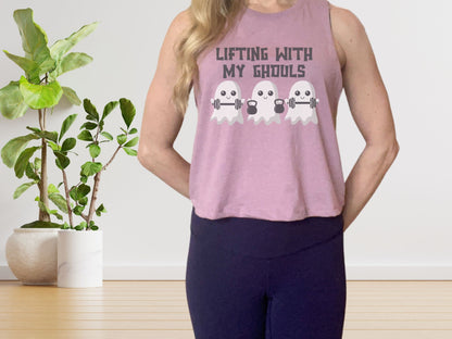 Lifting with my Ghouls Halloween Workout Crop Tank Top