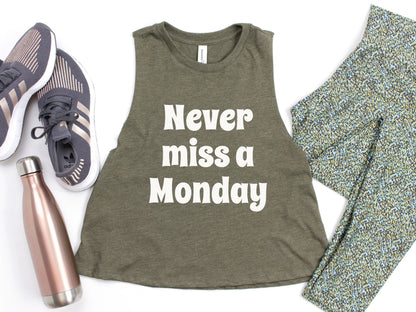 Never Miss a Monday Crop Tank Top