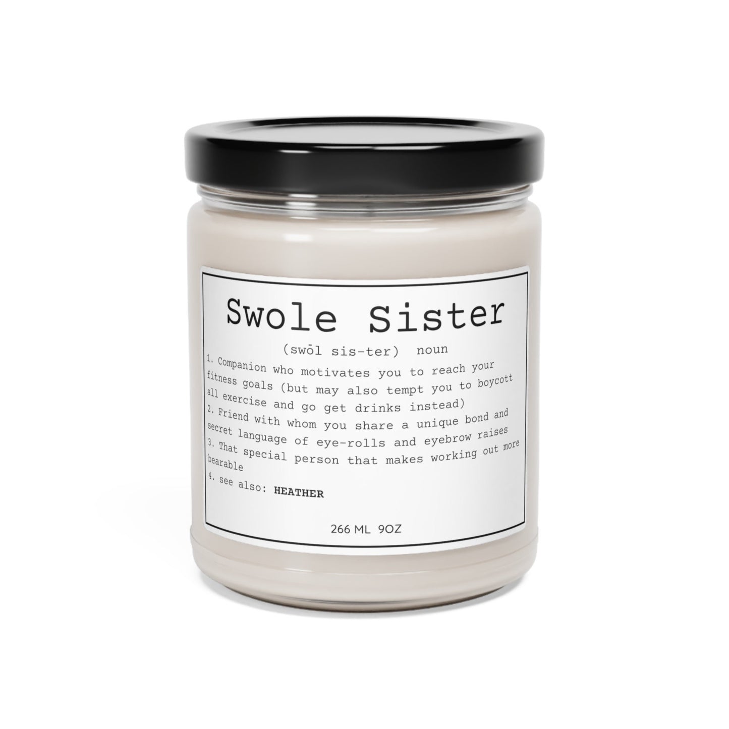 Personalized Swole Sister Candle