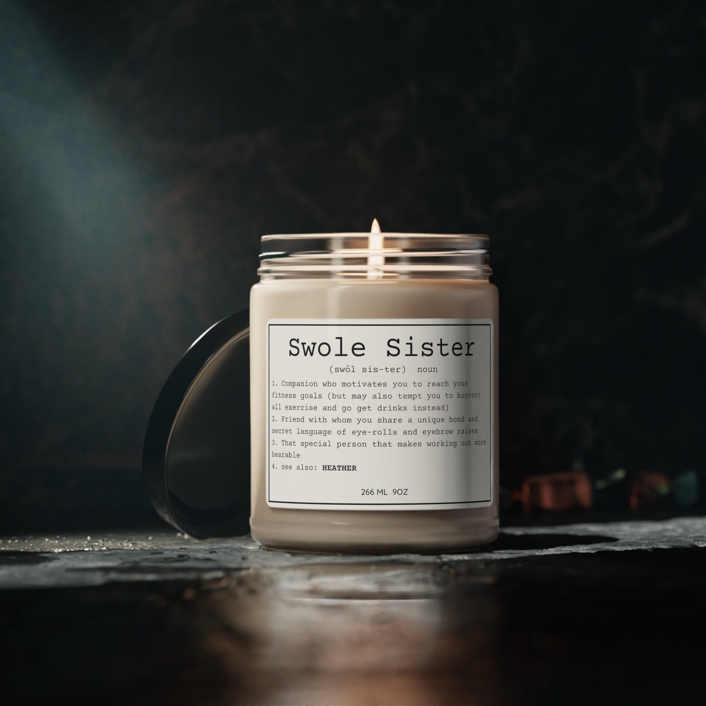 Personalized Swole Sister Candle