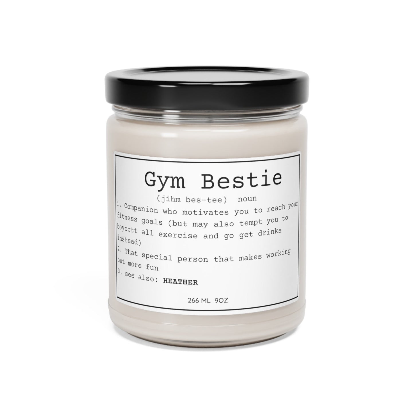 Personalized Gym Bestie Candle