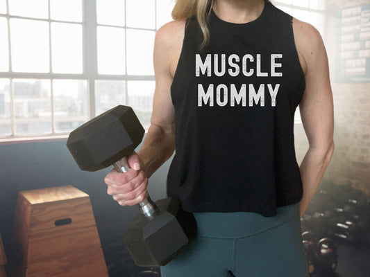 Muscle Mommy Crop Tank Top