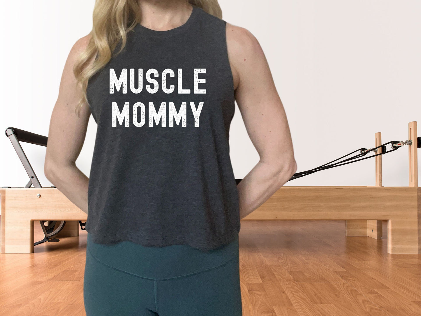 Muscle Mommy Crop Tank Top