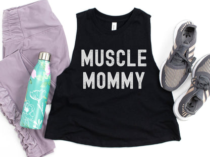 Muscle Mommy Crop Tank Top