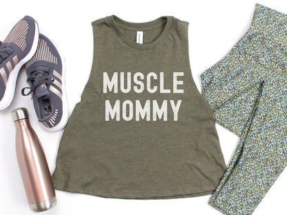 Muscle Mommy Crop Tank Top