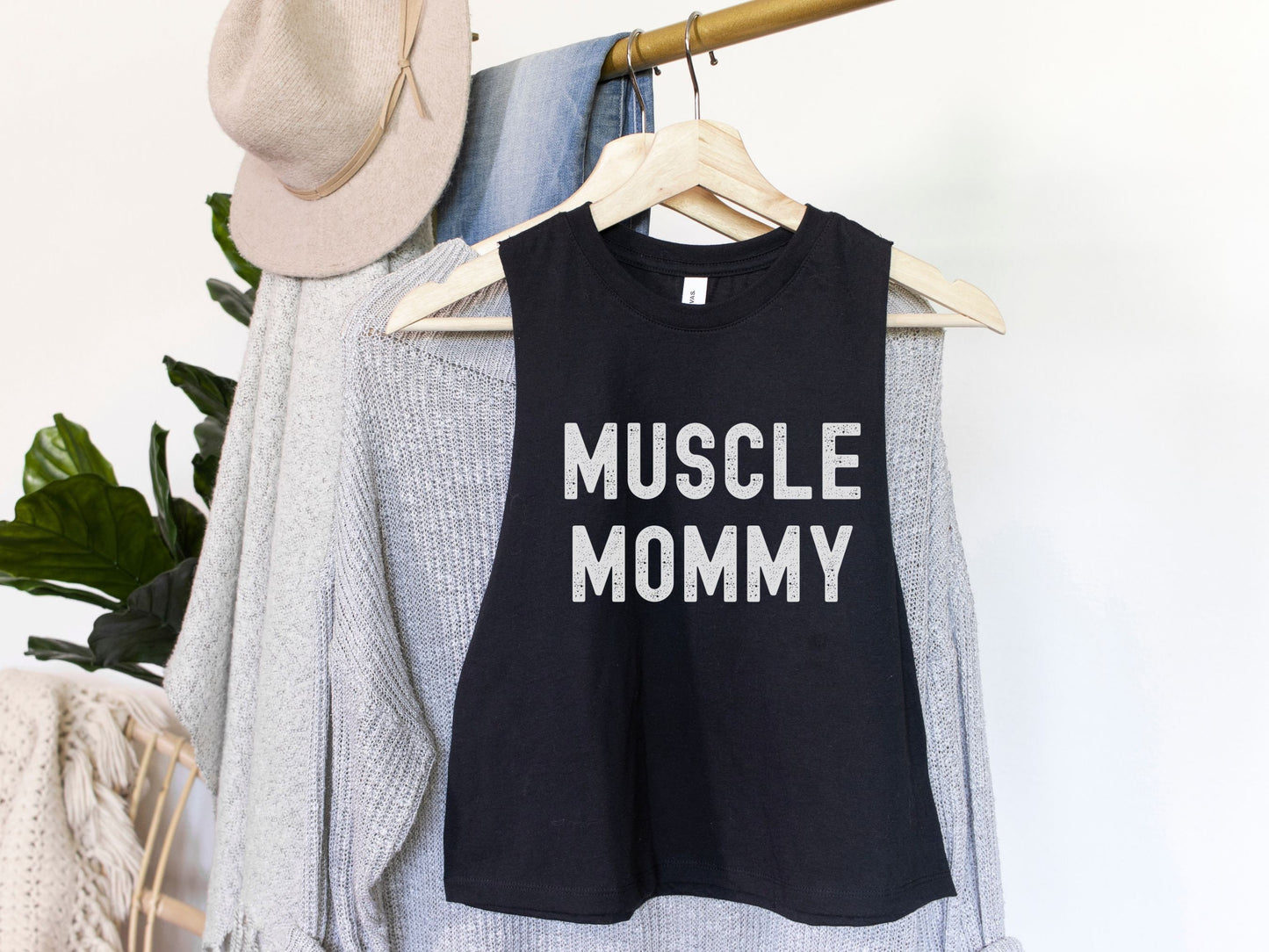 Muscle Mommy Crop Tank Top